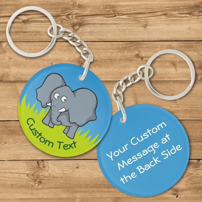 Grått Elephant Tecknad Keychain (Skapare uppladdad)