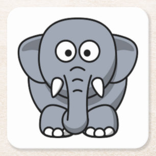 GRÅTT ELEPHANT UNDERLÄGG PAPPER KVADRAT
