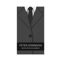 Grått eller Grått Streck Kostym Lodrät Accountant