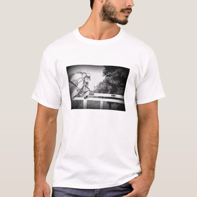 Grått English Horse T-shirt (Framsida)