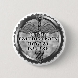 Grått ER Nurse Knapp