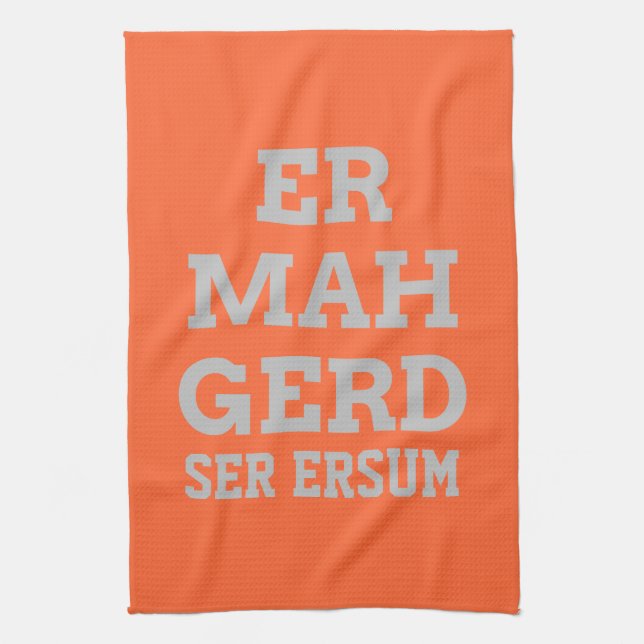 Grått Ermahgerd Kitchen Towel Kökshandduk (Vertikal)