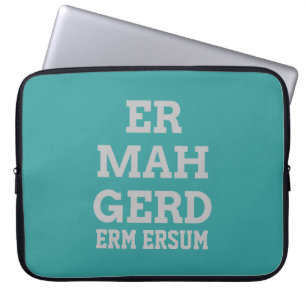 Grått Ermahgerd Laptop sleeve