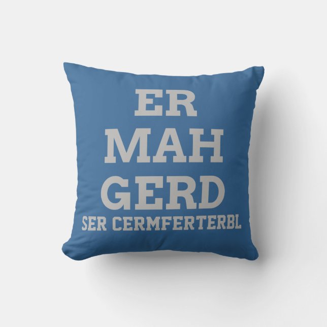 Grått Ermahgerd Pillow Kudde (Framsida)