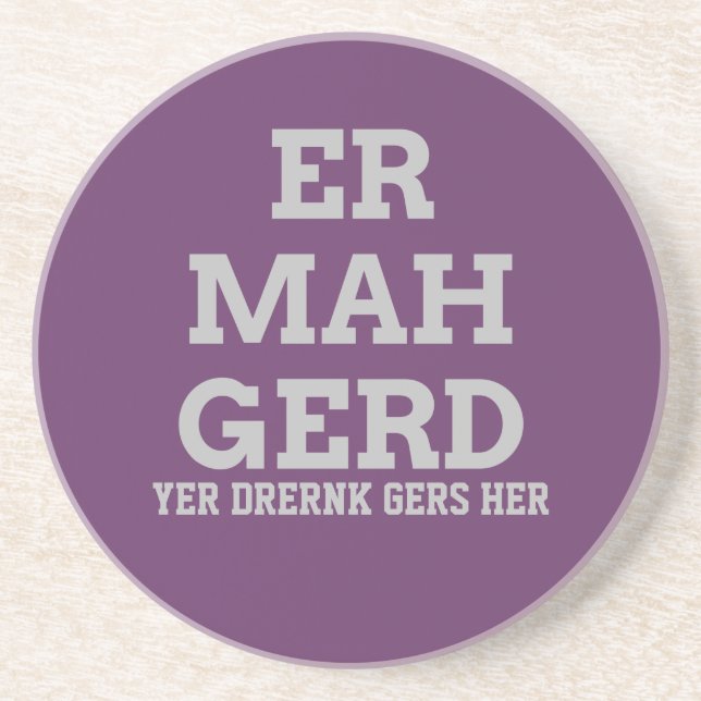 Grått Ermahgerd Underlägg Sandsten (Framsidan)
