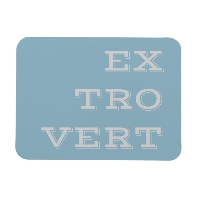 Grått Extrovert Flexi Magnet (Horisontell)