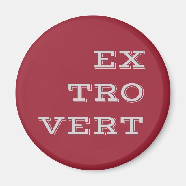 Grått Extrovert Magnet (Framsidan)