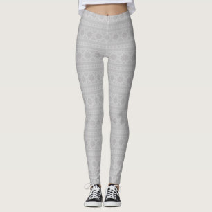 Grått Fair Isle Leggings