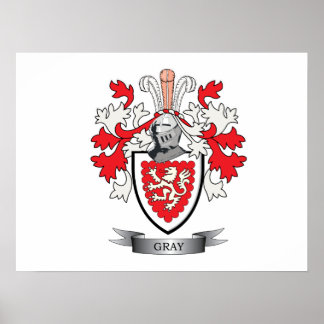 Grått Family Crest Jackar Arm Poster