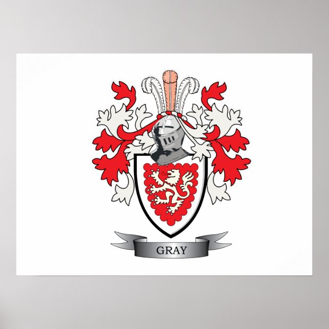 Grått Family Crest Jackar Arm Poster (Framsidan)