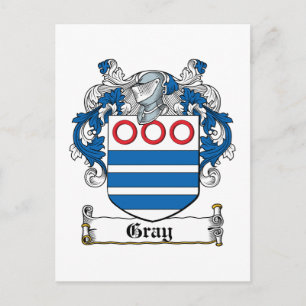 Grått Family Crest Vykort