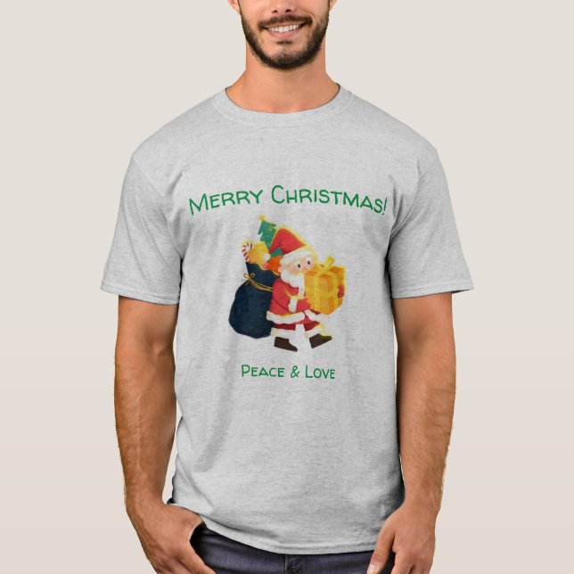 Grått Färg jul Önskemål-Tee Elegant Handsome T Shirt (Framsida)