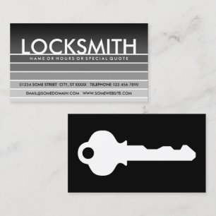 grått-färgruta LOCKSMITH Visitkort