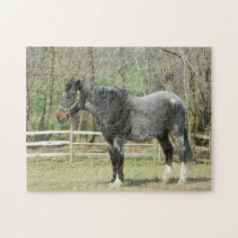 Grått Farm Horse Puzzle Pussel