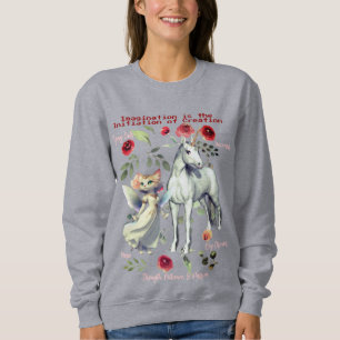 (Grått) Fashionable Trendig Unicorn Cats T Shirt