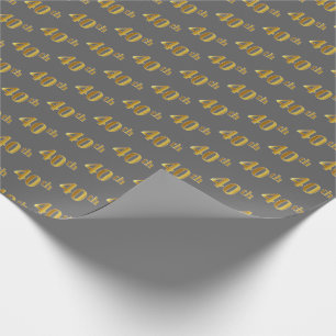Grått, Faux Guld 40:e (40:e) händelsen Presentpapper
