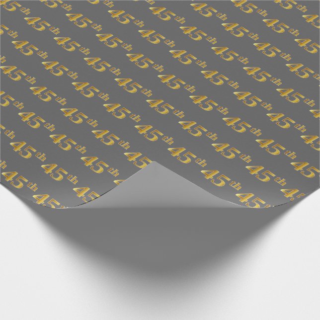 Grått, Faux Guld 45:e (45:e) händelsen Presentpapper (Hörn)