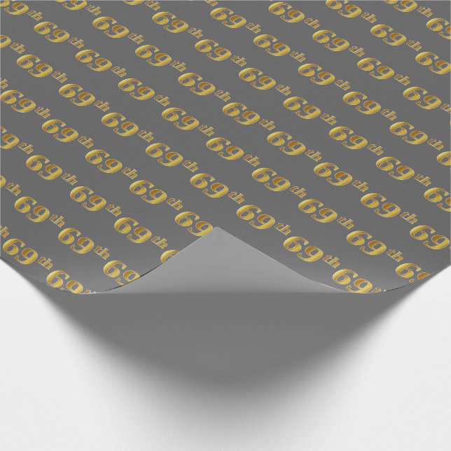 Grått, Faux Guld 69:e (sextionionde) händelsen Presentpapper (Hörn)