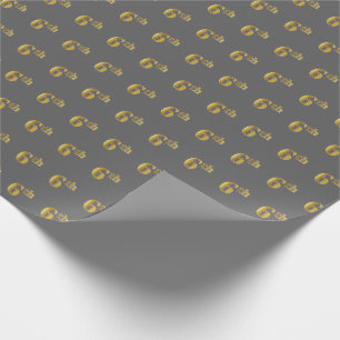 Grått, Faux Guld 6e (sjätte) Papper för händelseta Presentpapper