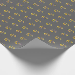 Grått, Faux Guld 6e (sjätte) Papper för händelseta Presentpapper