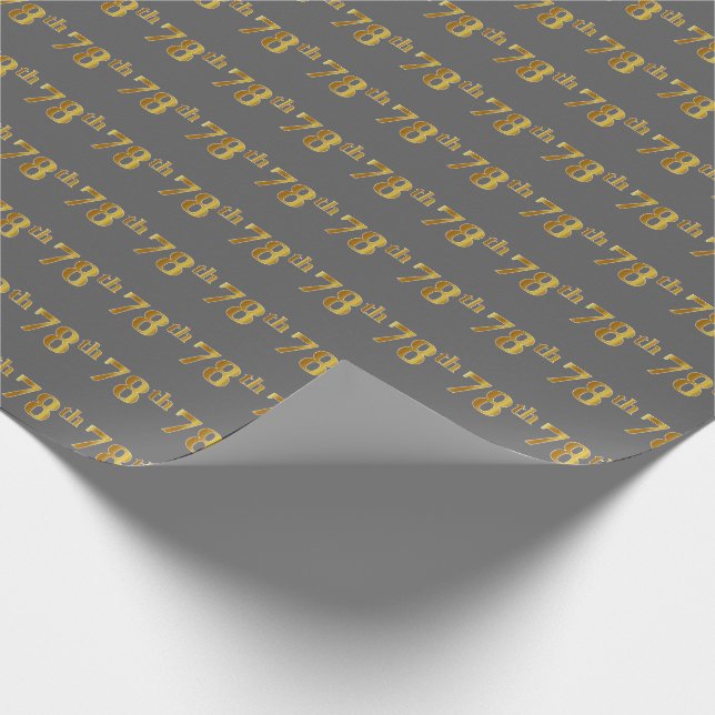 Grått, Faux Guld 78:e (78:e) händelsen Presentpapper (Hörn)