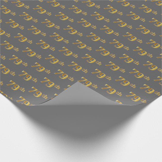 Grått, Faux Guld 79:e (79:e) händelsen Presentpapper (Hörn)