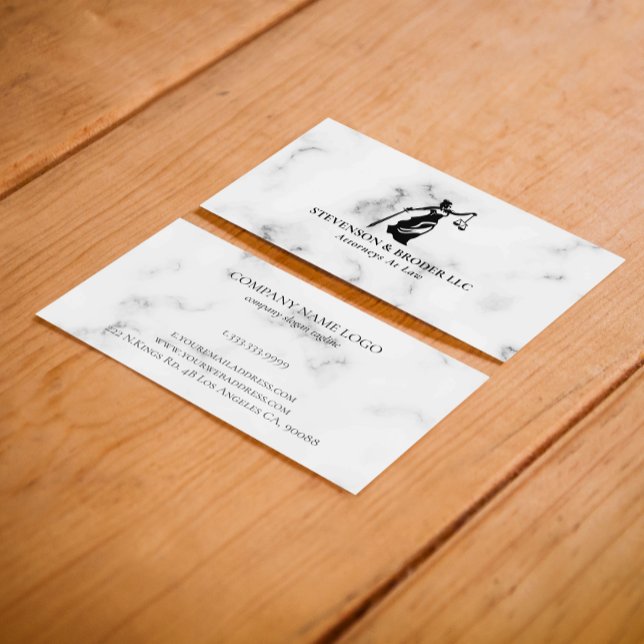 Grått Faux Marble Silver Veins Visitkort (Skapare uppladdad)