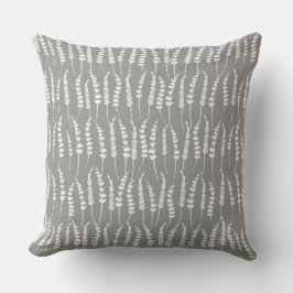 Grått Fern Print for Farmhouse Decor Kudde