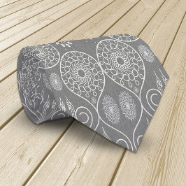 Grått fibrös textilbläckfrön, mönstrade slips