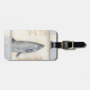 Grått Fish on Beige Background Bagagebricka