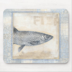 Grått Fish på Beige Musmatta