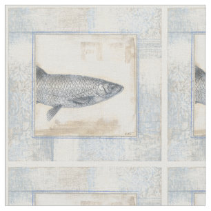 Grått Fish på Beige Tyg
