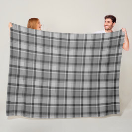 Grått Flanals Print, Fleece Blanket, 60" x 80"