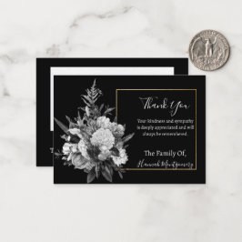 Grått Flower Photo Sympathy Tack Anteckningskort