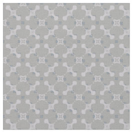 Grått Flowers & Square Polka dots Tyg