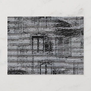 grått-fönster och kloster på metall texturerade ba vykort