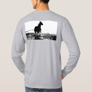 Grått för anpassade Pop Art Running Horse Template T Shirt