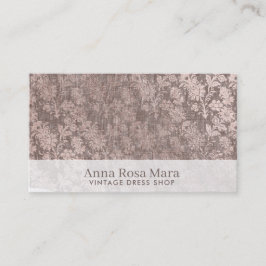 Grått för blommigt för linne för visitkort