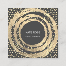 Grått för Event Planner Music Media Mode Bloggare  Fyrkantigt Visitkort