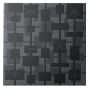 Grått för modern geometrisk Mörk i mitten av århun Kakelplatta