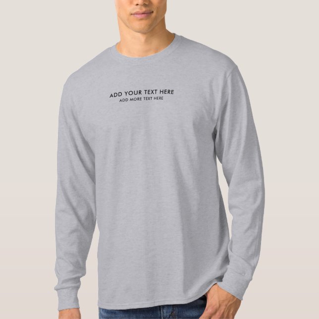 Grått för modern Långärmad för Manar för småtecken T Shirt (Framsida)