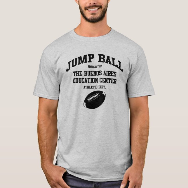 Grått för utslagsplats för hoppboll idrotts- t-shirt (Framsida)