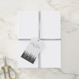 Grått Forest Range Woodland Bröllop Presentetikett