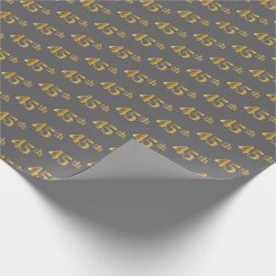 Grått Forty-Femte) händelse för Fauxguld 45th ( Presentpapper