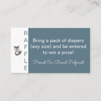 Grått Fox - Babykläder - Diaper Raffle Biljett Enc Tilläggskort
