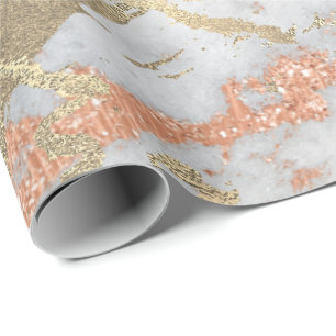 Grått Foxier Guld Marble Shiny Metallic VIP Presentpapper