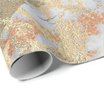 Grått Foxier Ro Guld Marble Shiny Metallic Presentpapper<br><div class="desc">Minimalism och elegans i enlighet med de verkliga trenderna för insida-decor. För många lyxglas Tillfälle</div>