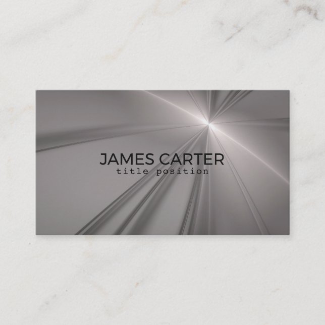 Grått Fractal Visitkort (Framsida)