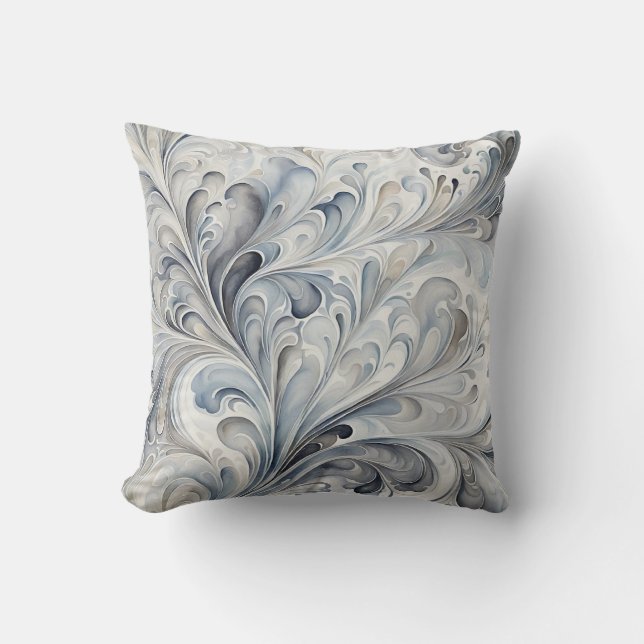 Grått Fractaler Kudde (Framsida)