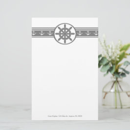 Grått Fraktaser Hjul Personlig Stationery Brevpapper